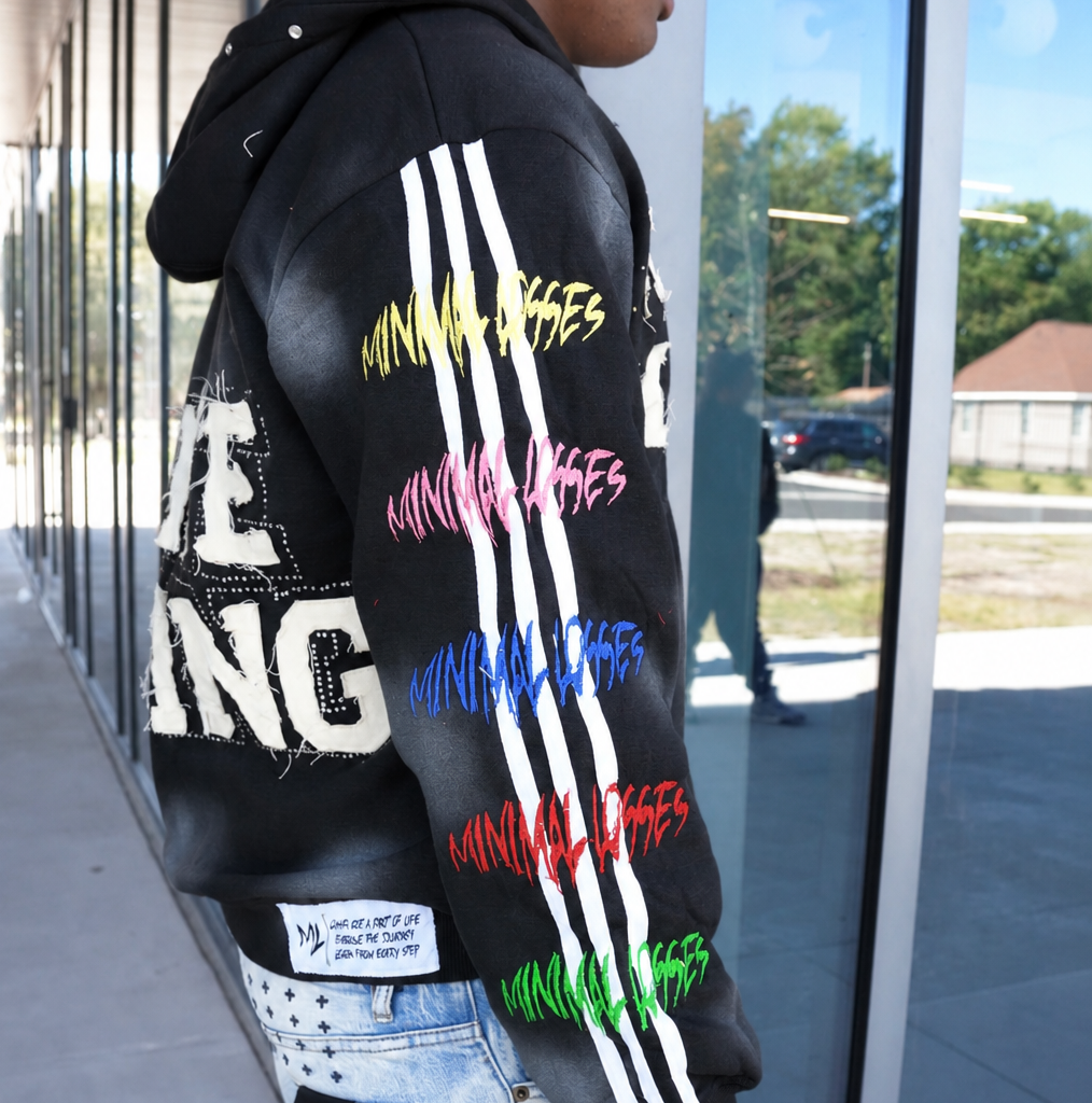 Black “I Hate Losing” Zip Up