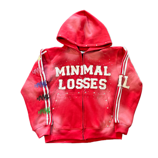 Red “I Hate Losing” Zip Up