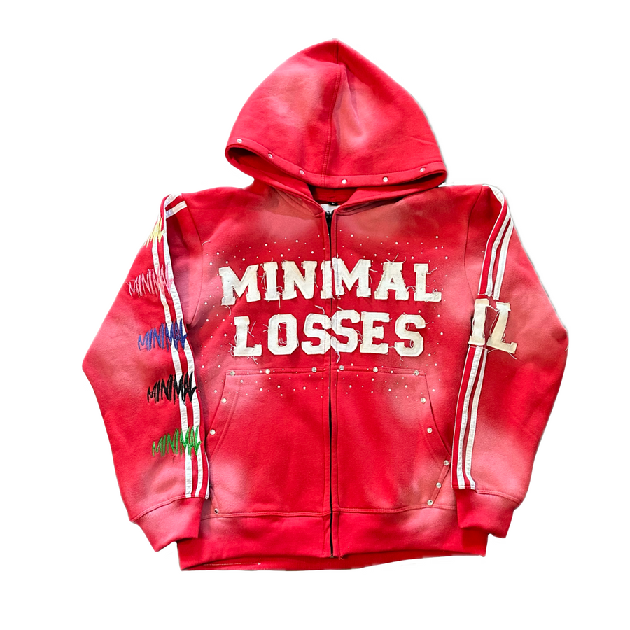 Red “I Hate Losing” Zip Up