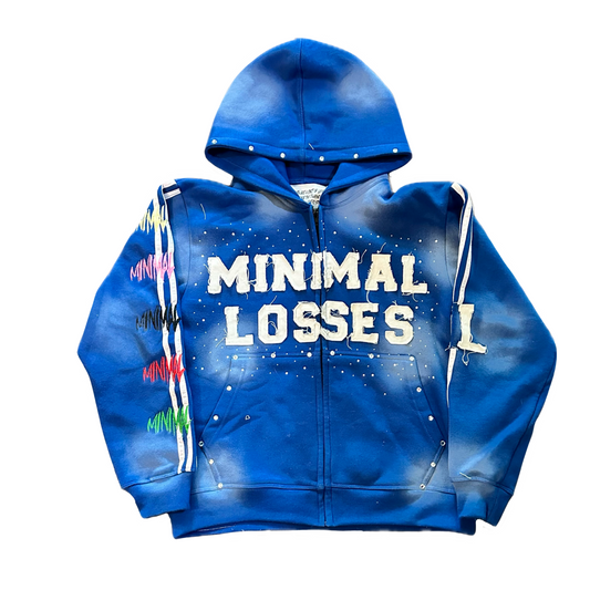 Blue “I Hate Losing” Zip Up