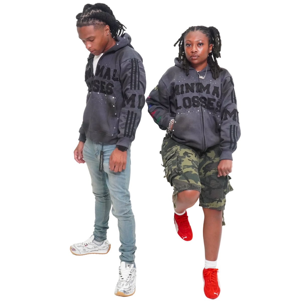 Dark Gray “I Hate Losing” Zip Up