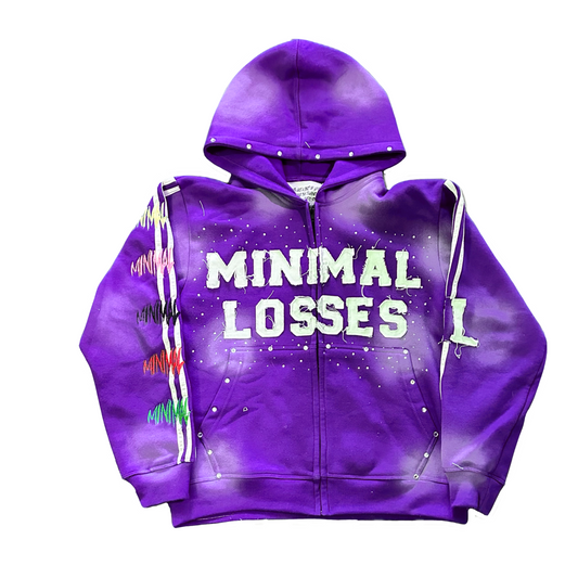 Purple “I Hate Losing” Zip Up