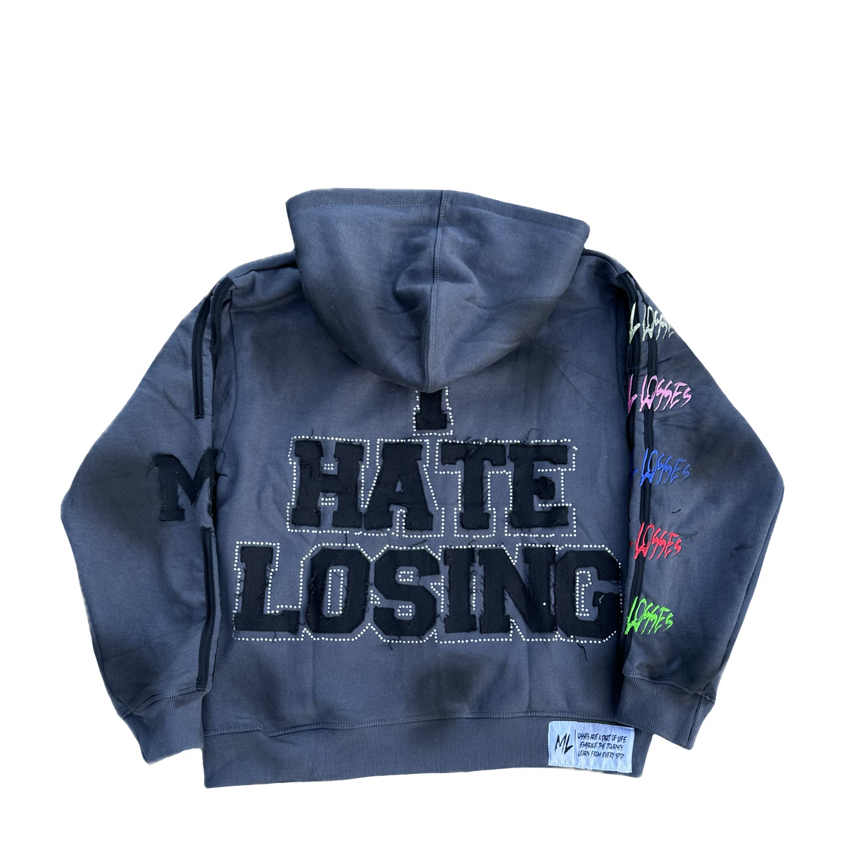 Dark Gray “I Hate Losing” Zip Up