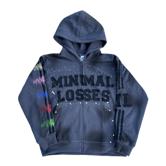 Dark Gray “I Hate Losing” Zip Up