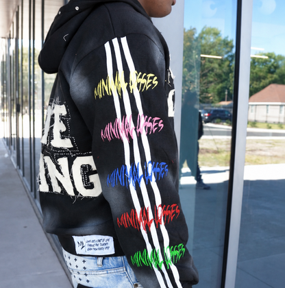 Black “I Hate Losing” Zip Up