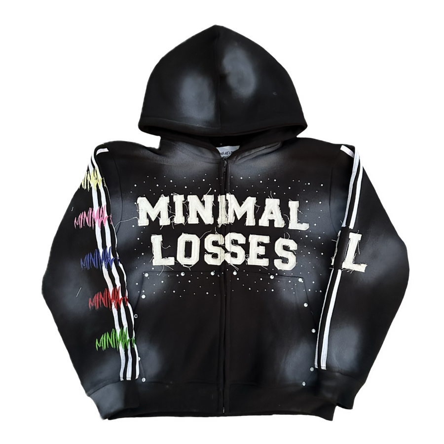 Black “I Hate Losing” Zip Up