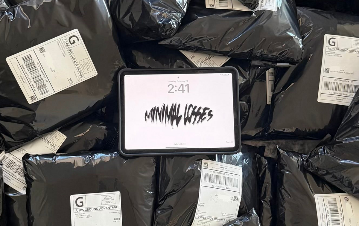 Black poly mailers with shipping labels